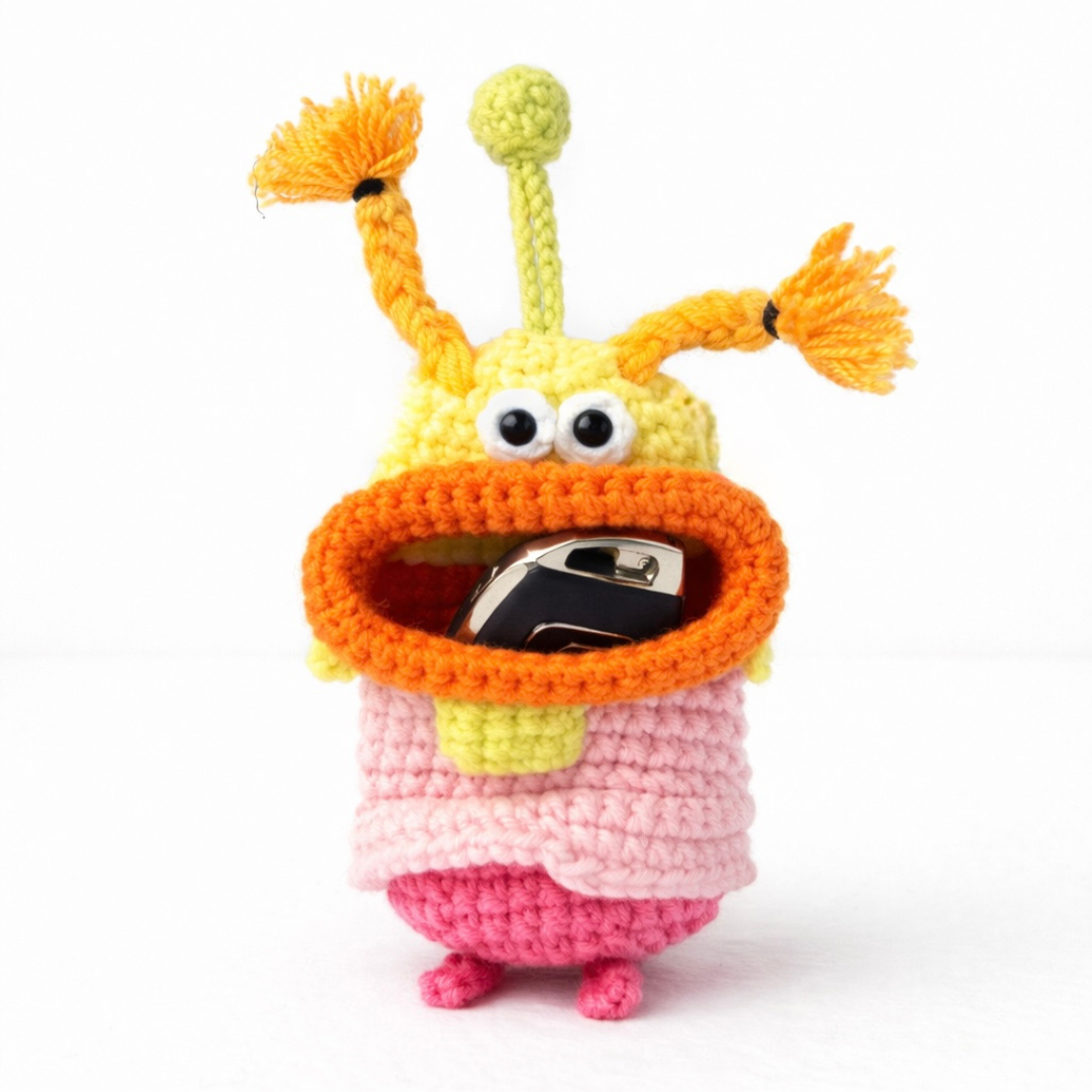 Cozy Knit Monster Key Holder