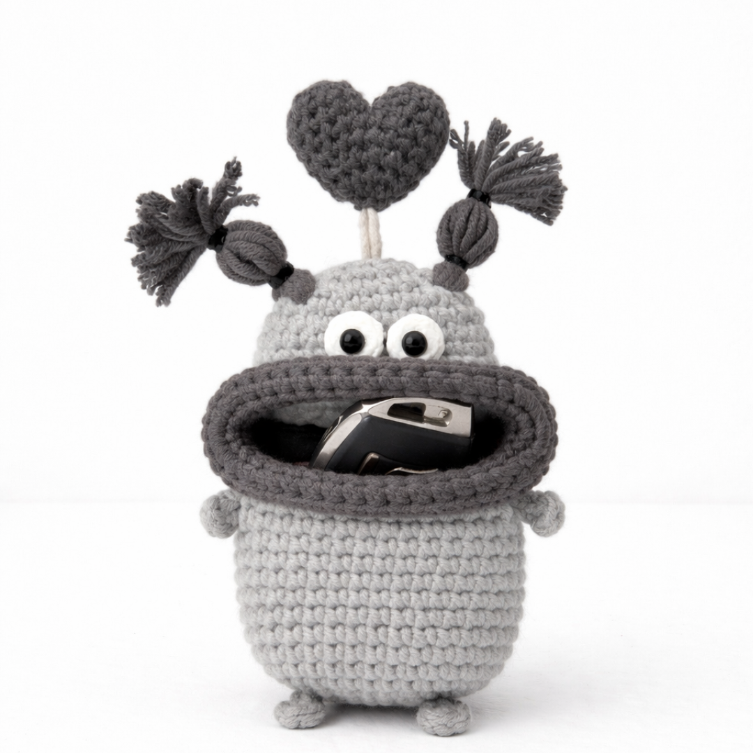 Cozy Knit Monster Key Holder