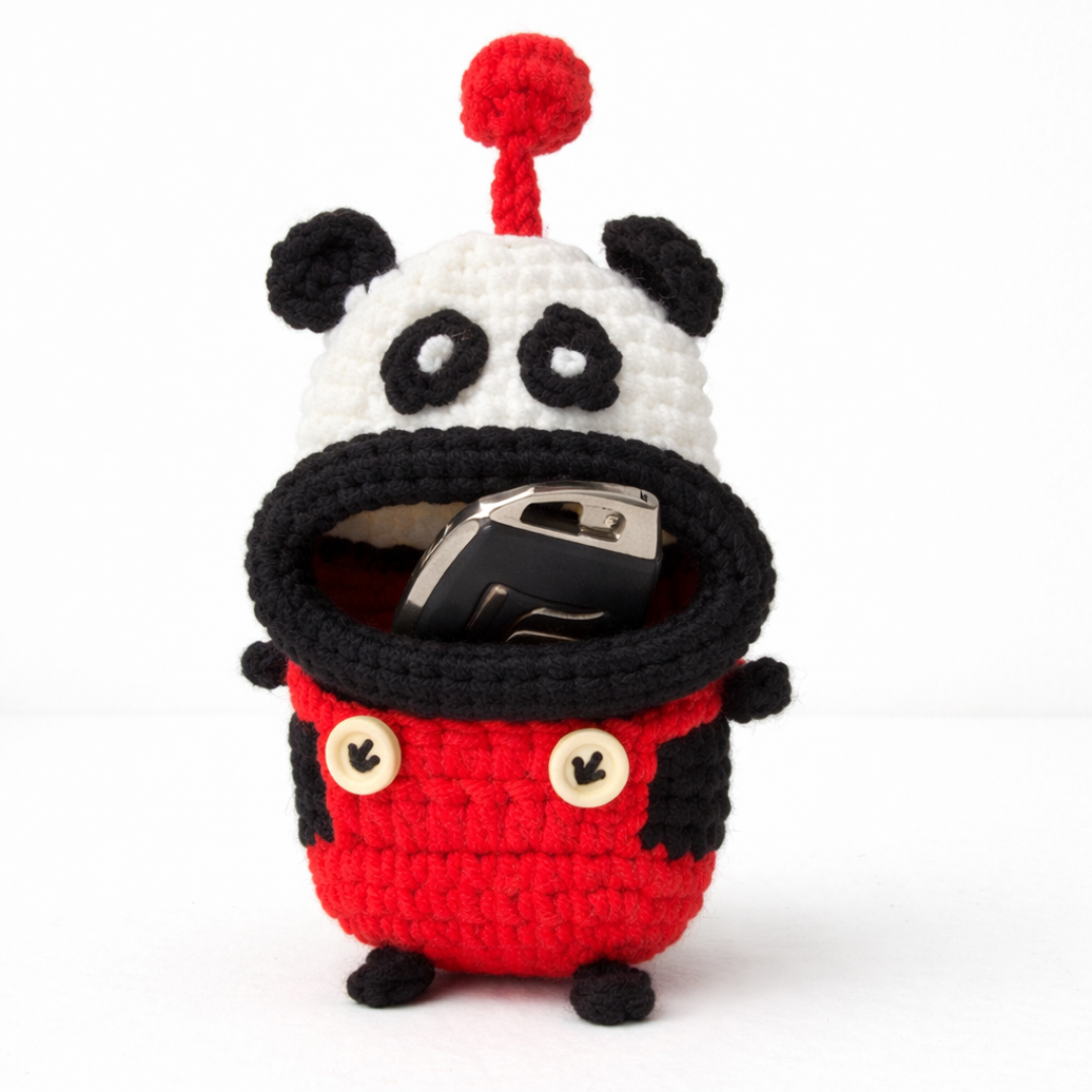 Cozy Knit Monster Key Holder