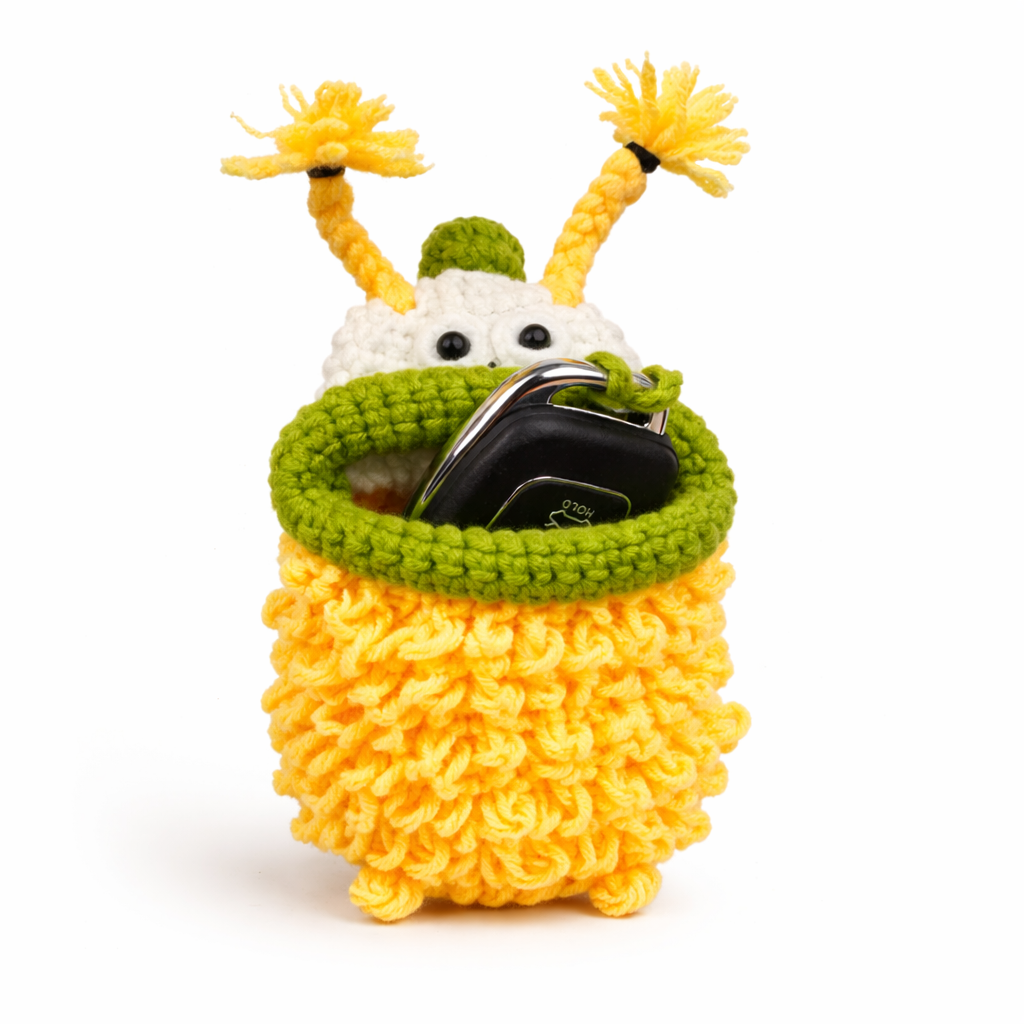 Cozy Knit Monster Key Holder