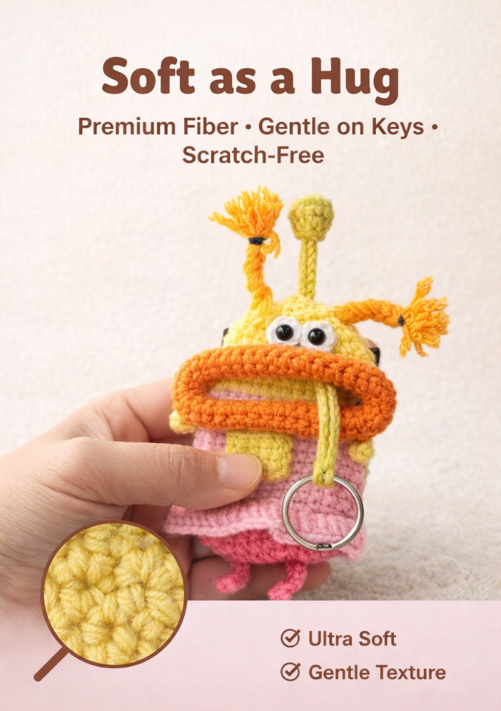 Cozy Knit Monster Key Holder