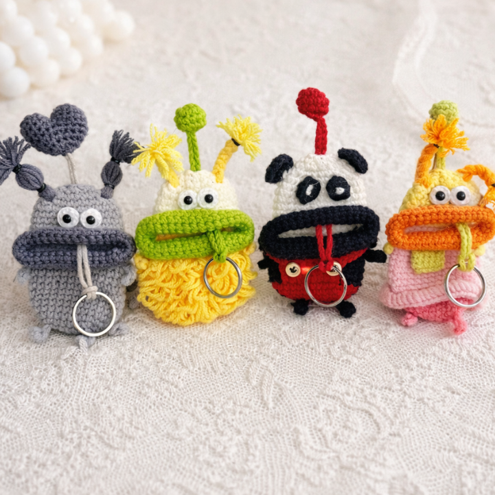 Cozy Knit Monster Key Holder